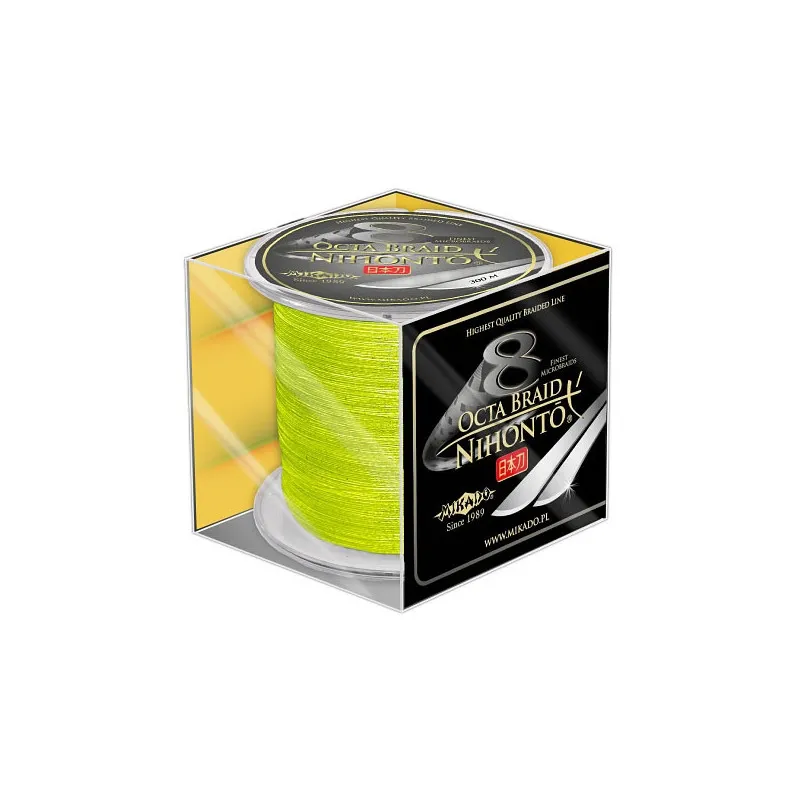 Mikado Plecionka Nihonto Octa Braid 0.10mm/7.75kg/300m Fluo Żółta
