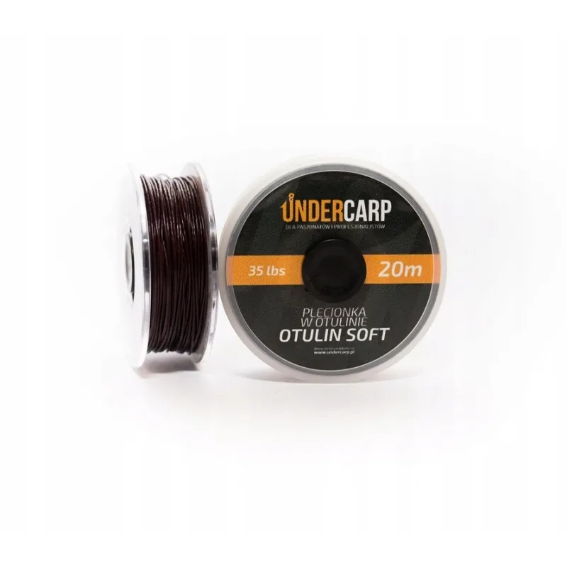 UnderCarp Plecionka przyponowa w otulinie 20m/35lbs OTULIN SOFT b
