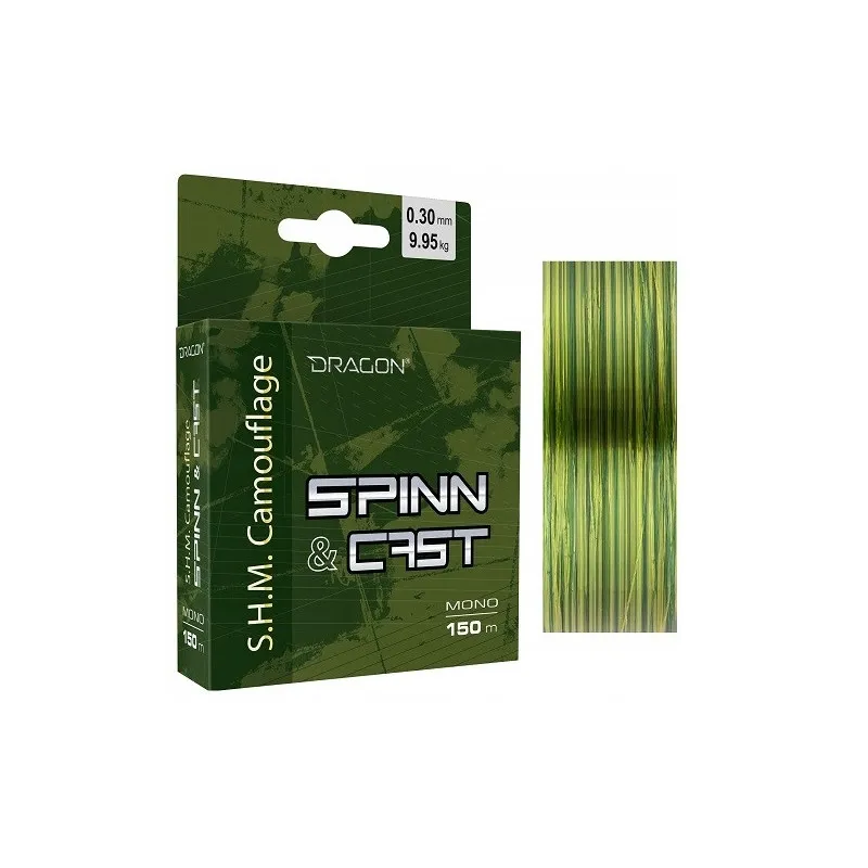 Żyłka DRAGON Camouflage Spinn&Cast 0.30 mm/9.95 kg 150 m 4-kolor.