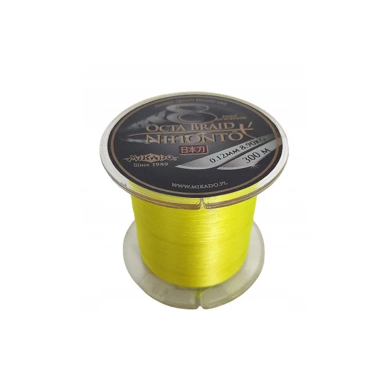 Mikado Plecionka Nihonto Octa Braid 0.12mm/8.9kg 300m Fluo Żółta