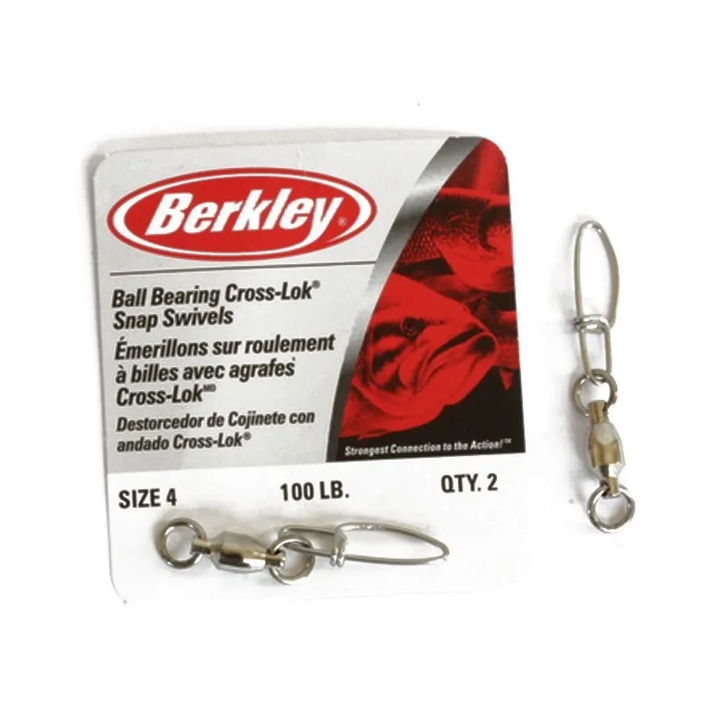 Berkley Ball Bearing Swivels Mc Mahon BB with snaps Swivel 4 nickeled