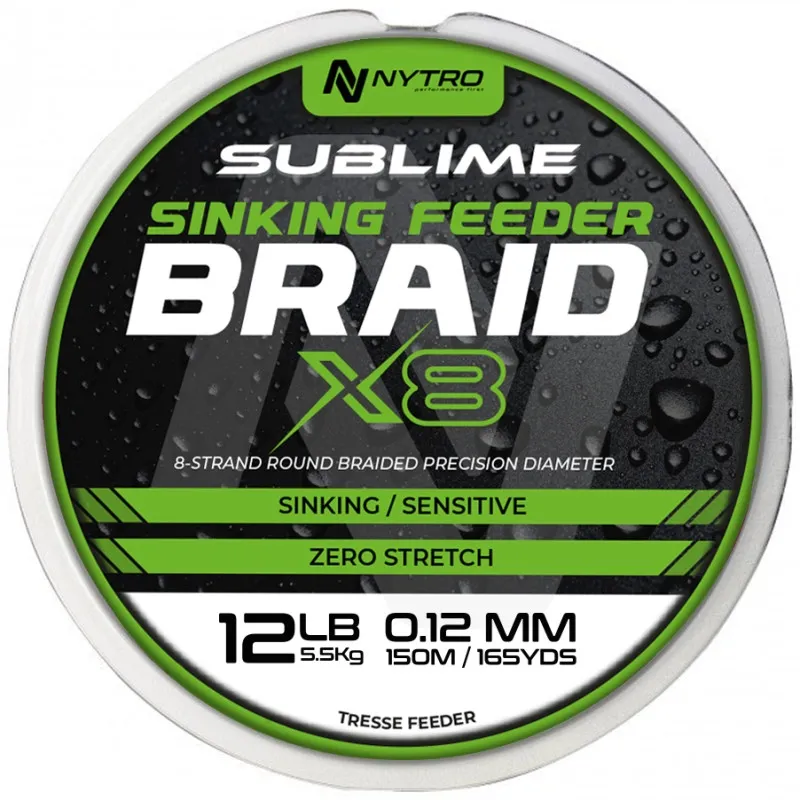 NYTRO SUBLIME X8 SINKING FEEDER BRAID 0,10