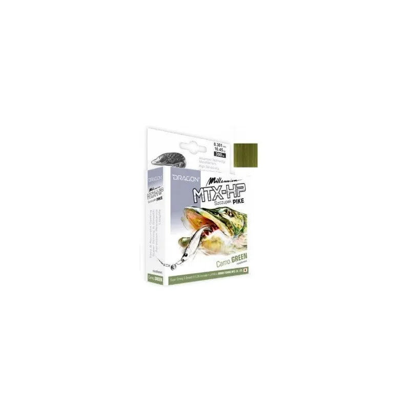 Żyłka DRAGON Millennium MTX-HP SZCZUPAK 0.301mm/10.45kg 150m oliwkowa