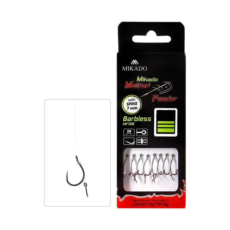 PRZYPON MF z igłą, hak bez zadziora nr 10, żyłka 0.20mm/10cm, 8 szt.