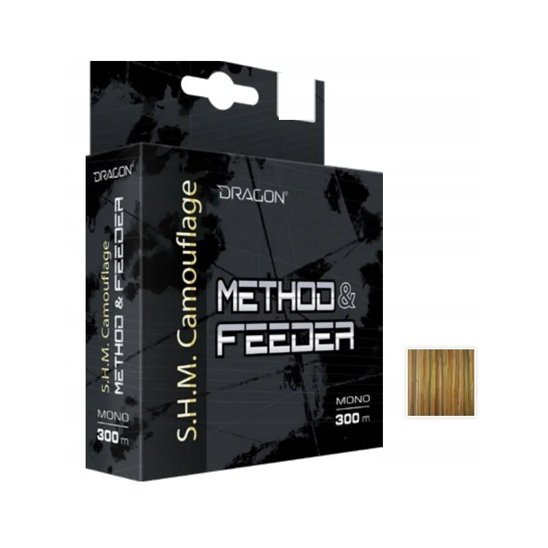 Żyłka DRAGON S.H.M. Camouflage Method&Feeder 0.25mm 7kg 150m 4-kolory
