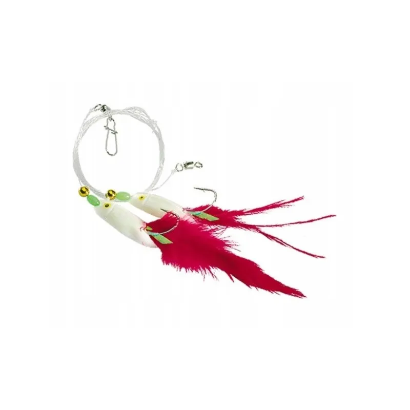 Jaxon ZESTAW WHITE/RED 4/0 0,70/0,55mm 140cm