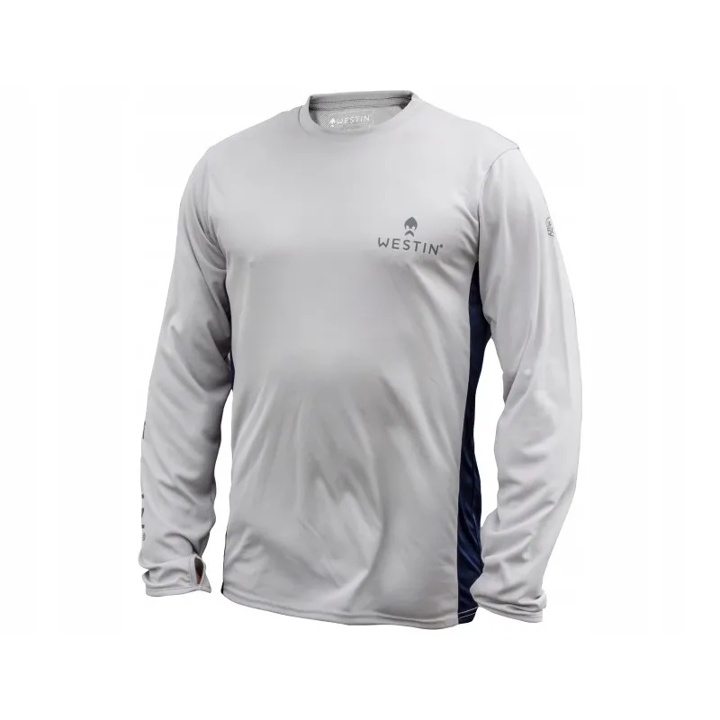 Pro UPF Long Sleeve XXL Grey/Navy Blue