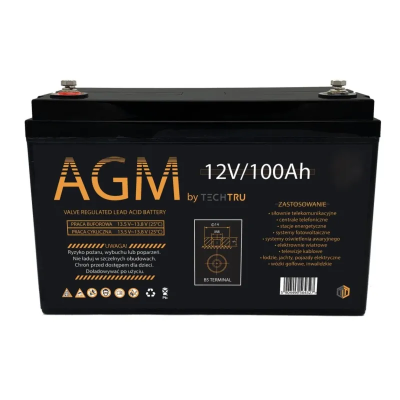 Akumulator BATO-POWER BAT-100AH/12V  IAGM12-100I+L/M8