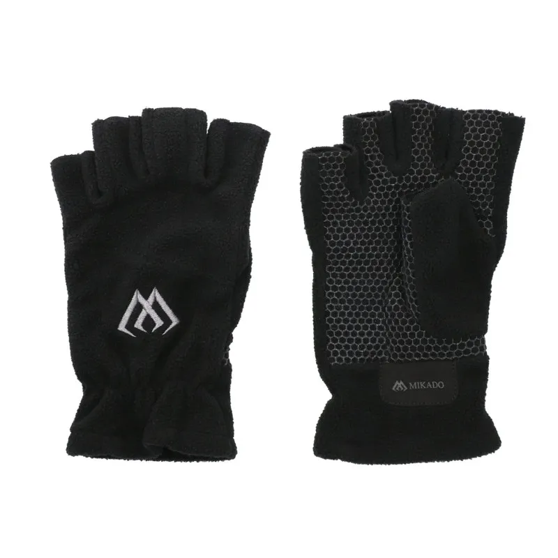 RĘKAWICZKI POLAROWE - BEZ PALCÓW rozm. L - CZARNO SZARY - op.1kpl.