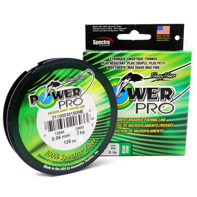Plecionka Shimano Power PRO 0.06 135M 3KG/6.5LB MOSS GREEN PPBI13506MG
