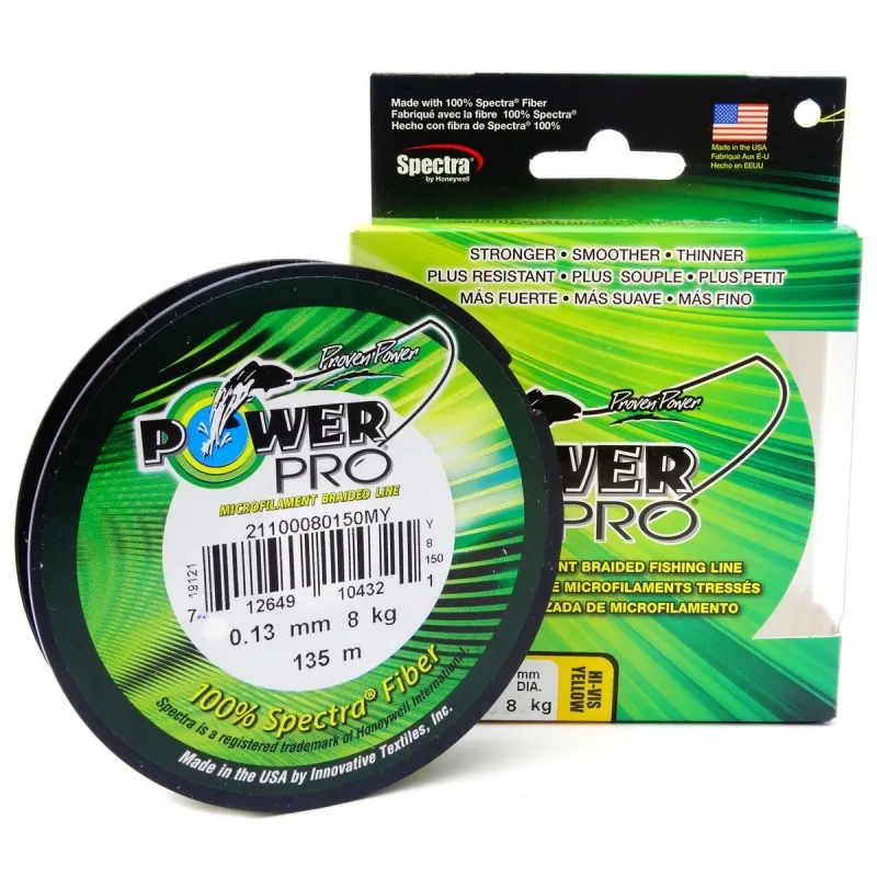 Plecionka Shimano Power PRO 0.13 135M 8KG/18LB HI-VIS YELLOW PPBI13513Y