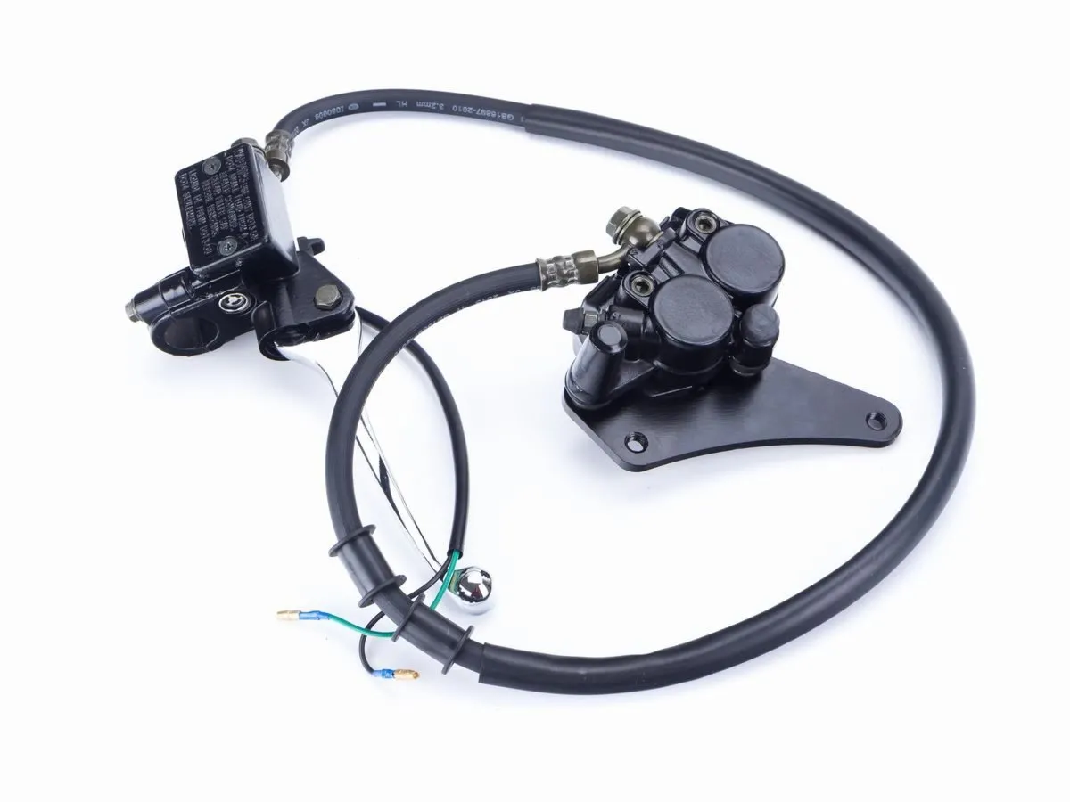 Hamulec kompletny przedni WHITE CITY chr.