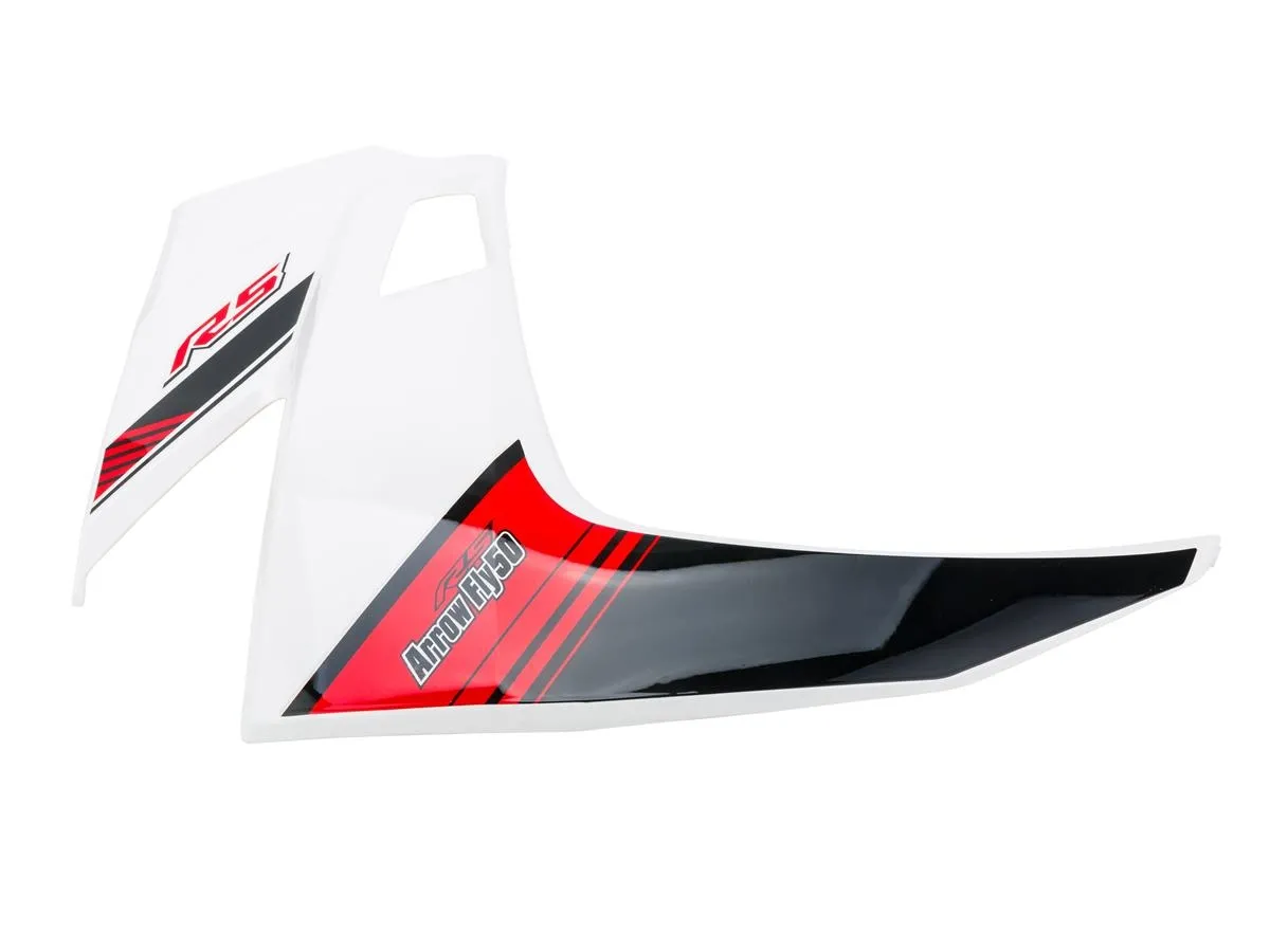 Osłona przednia boczna ARROW FLY50/22 P biało/czerw