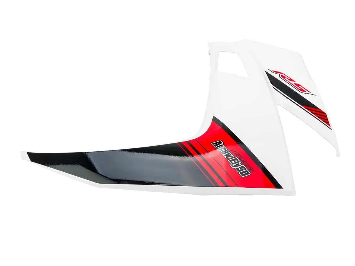 Osłona przednia boczna ARROW FLY50/22 L biało/czerw