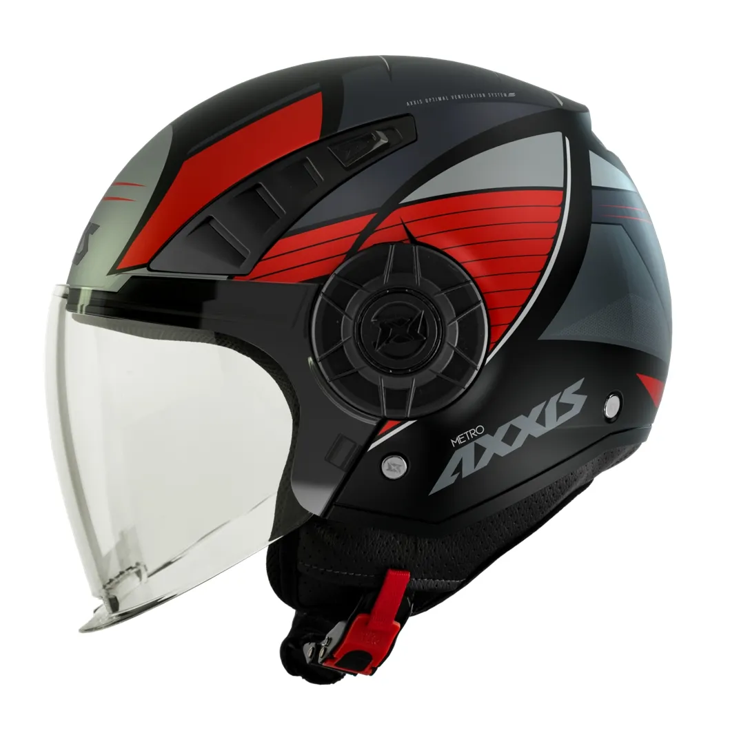 Kask AXXIS OF513B METRO S BIRD B5 czar/czerwony L