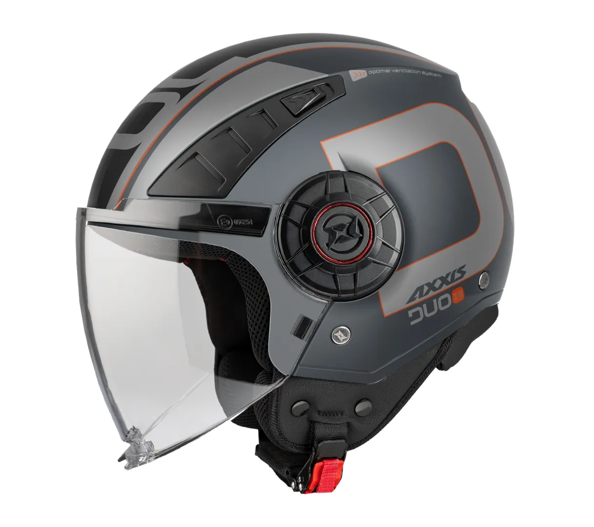 Kask AXXIS OF513B METRO S DUO C2 szaro/sreb mat M