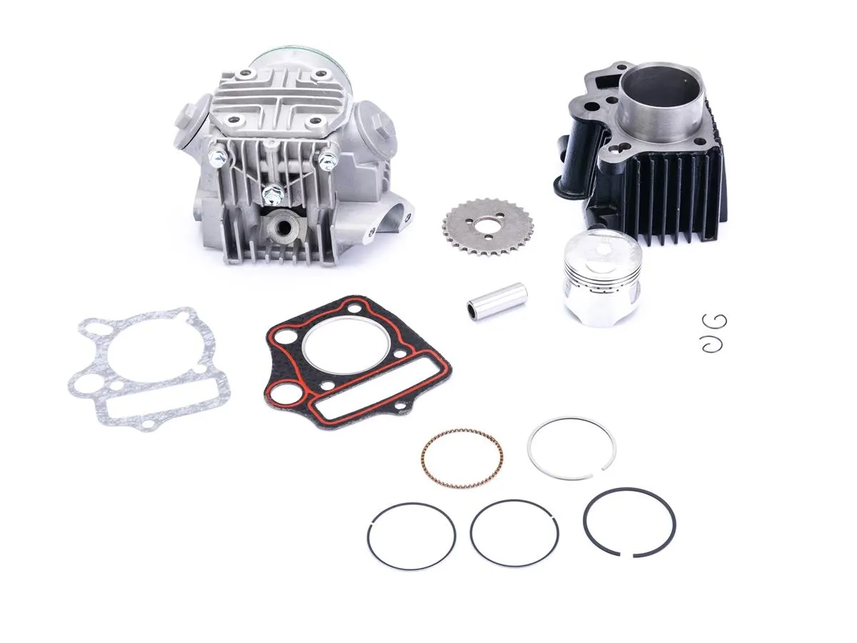 Zestaw cylinder+głowica z zawor.+tłok kpl. SC50QT 4T 70ccm/47mm WS/OGAR Poziomy