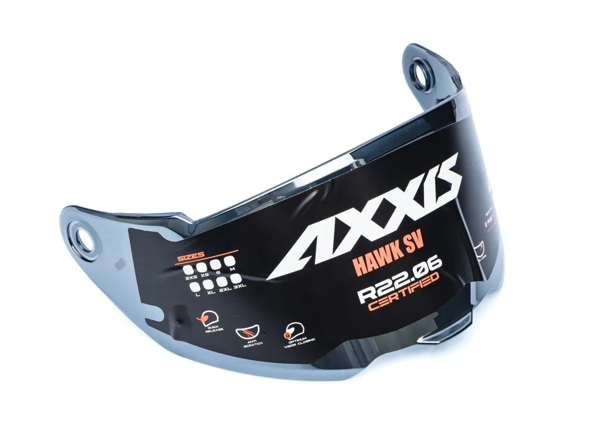 Szyba kasku AXXIS V-31 HAWK lustrzana srebrna