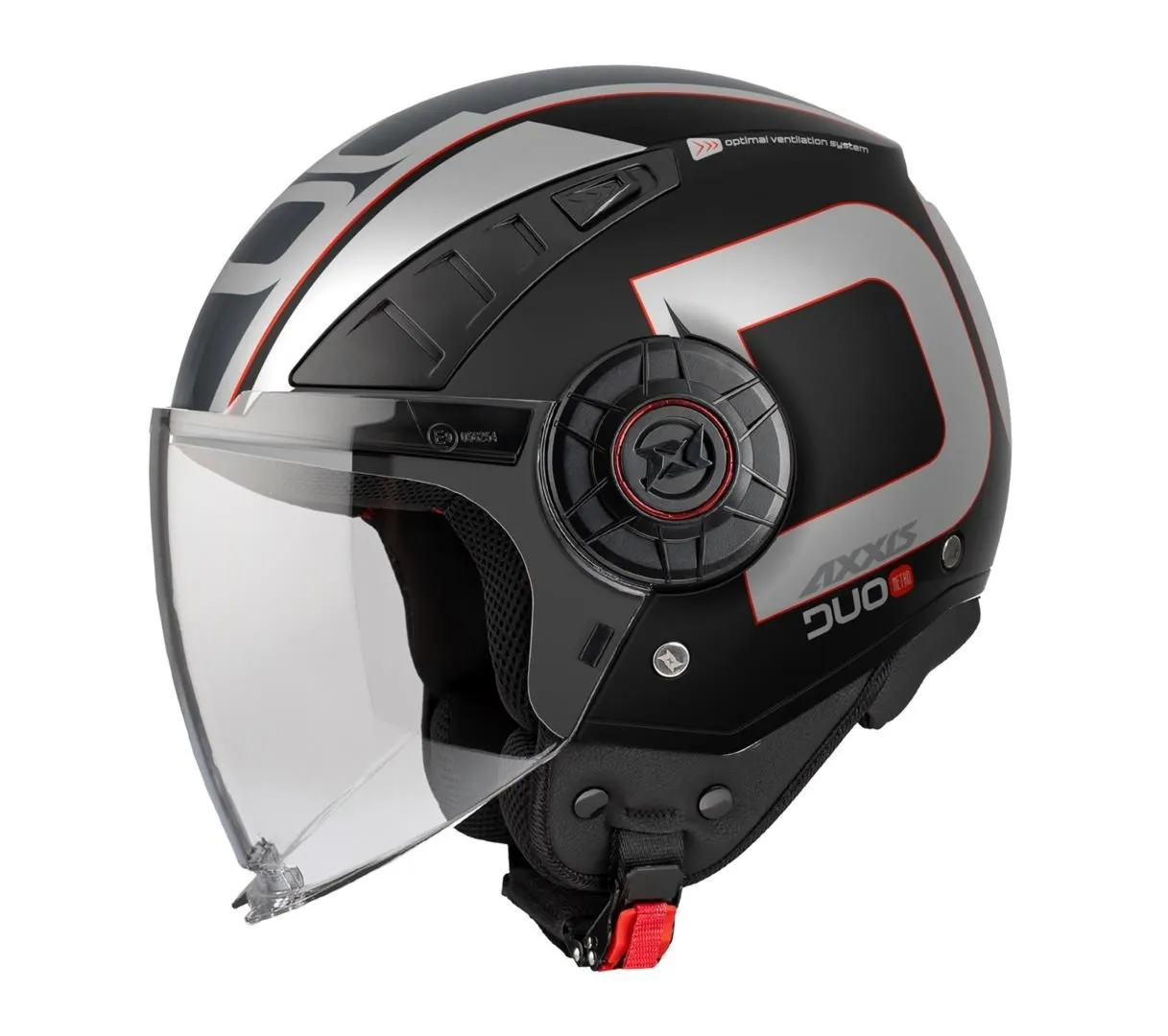 Kask AXXIS OF513B METRO S DUO B1 czarno/sreb S