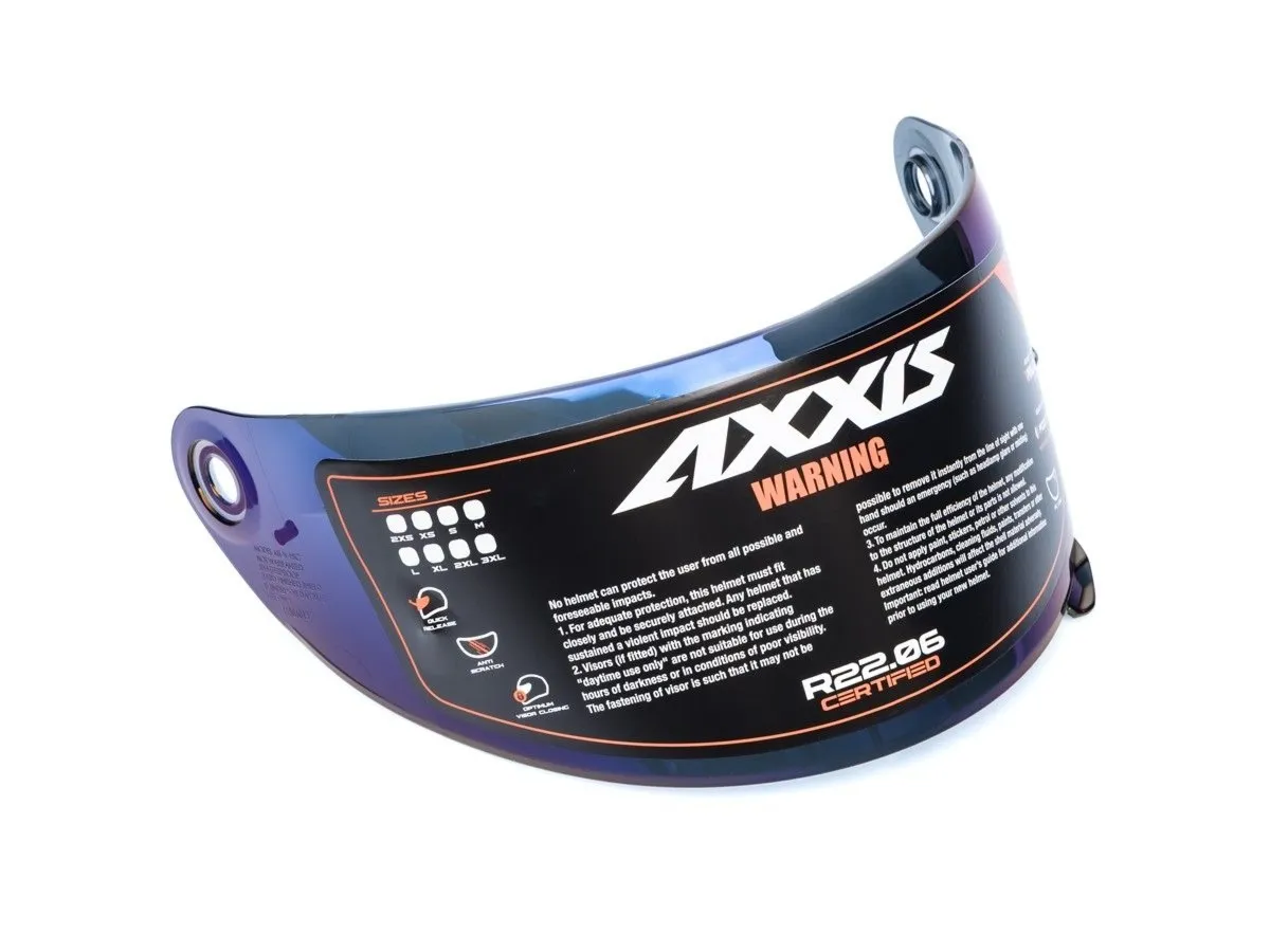Szyba kasku AXXIS V-18C DRAKEN S niebieska