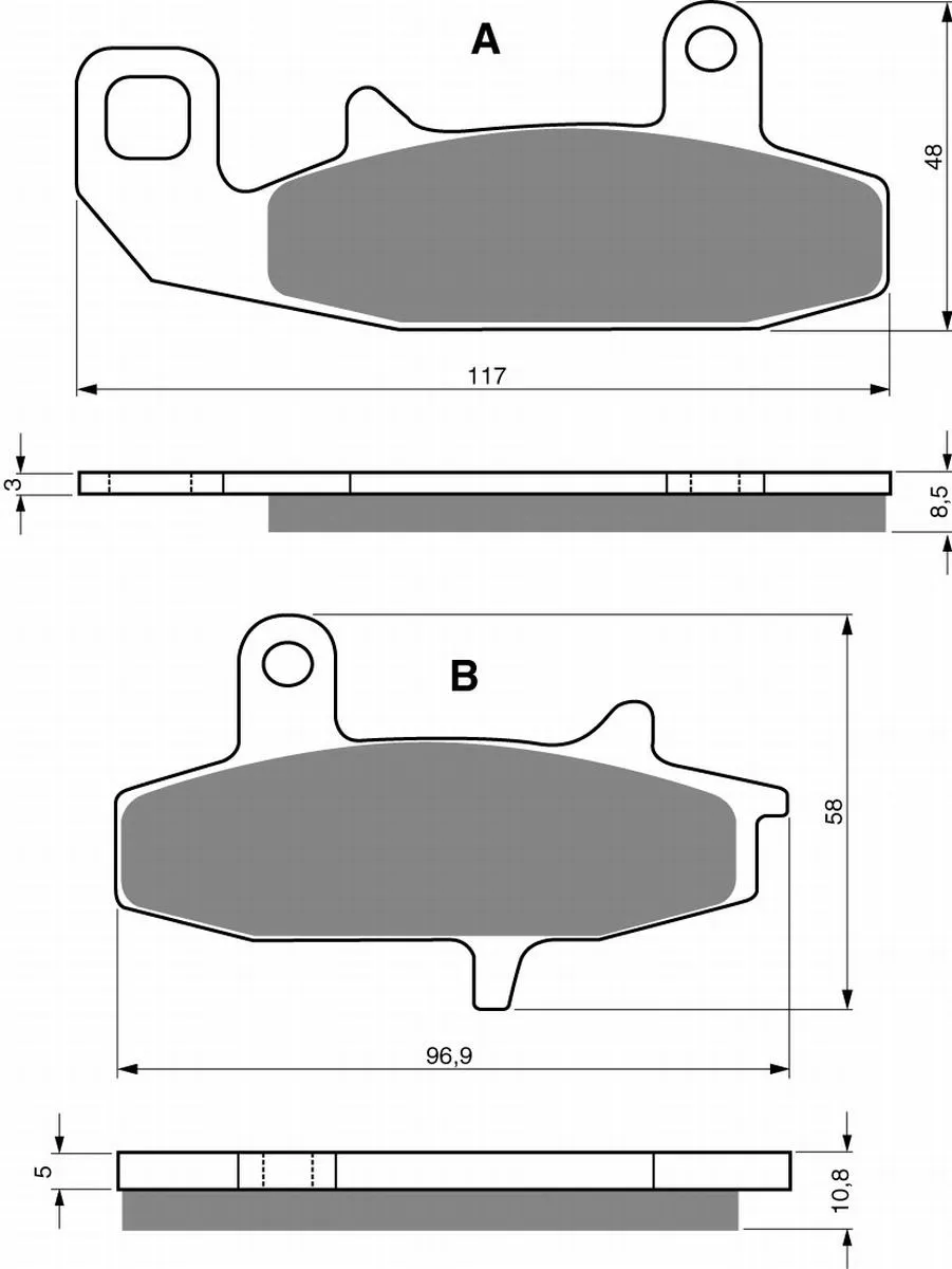 Klocki hamulca Gold Fren 036 S3