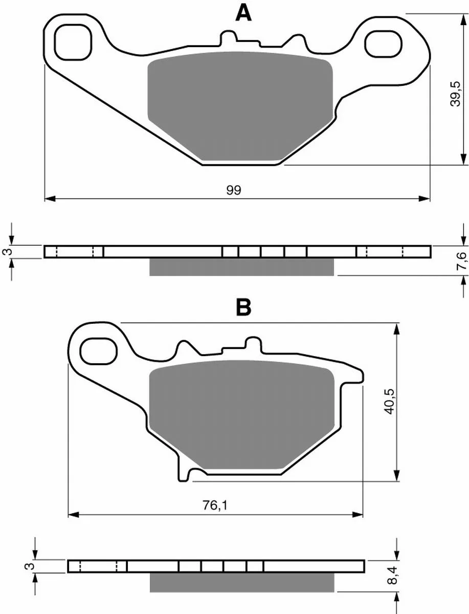 Klocki hamulca Gold Fren 109 K5