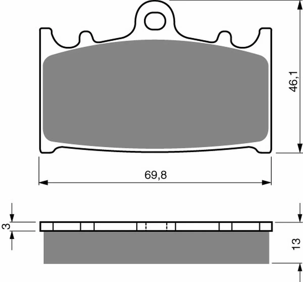 Klocki hamulca Gold Fren 206 S3