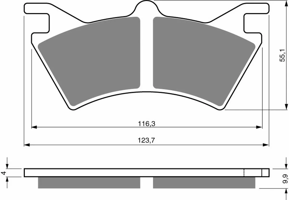 Klocki hamulca Gold Fren 208 K5