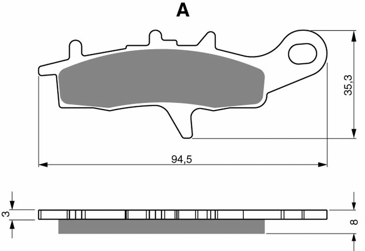 Klocki hamulca Gold Fren 245 K5