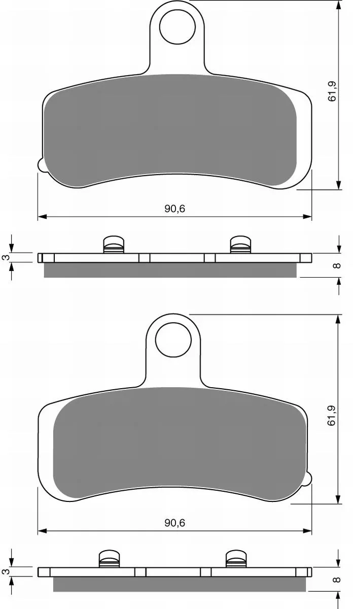 Klocki hamulca Gold Fren 275 S3