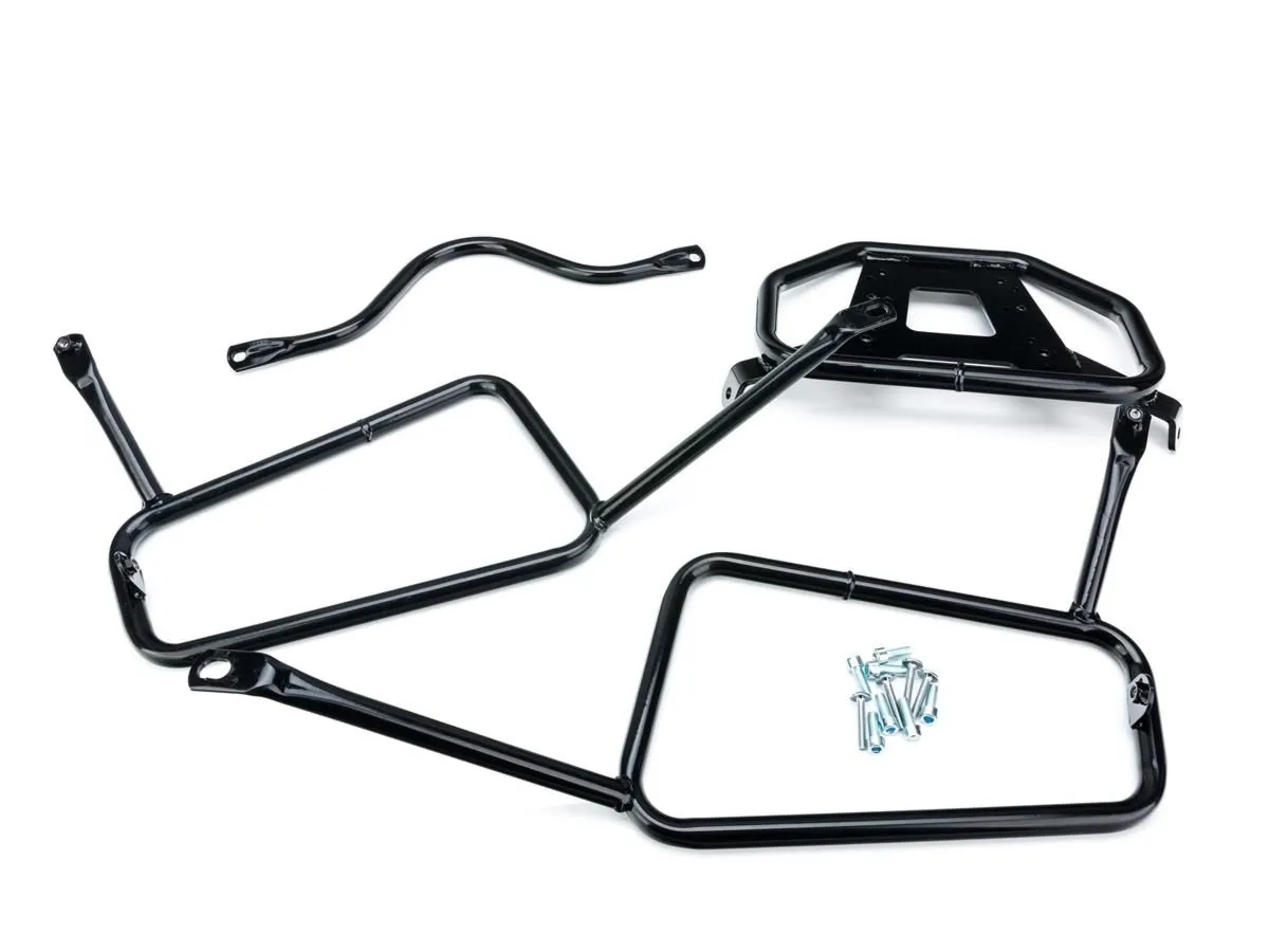 Kufry boczne+tylny z wspornikami CRS250 (zestaw)