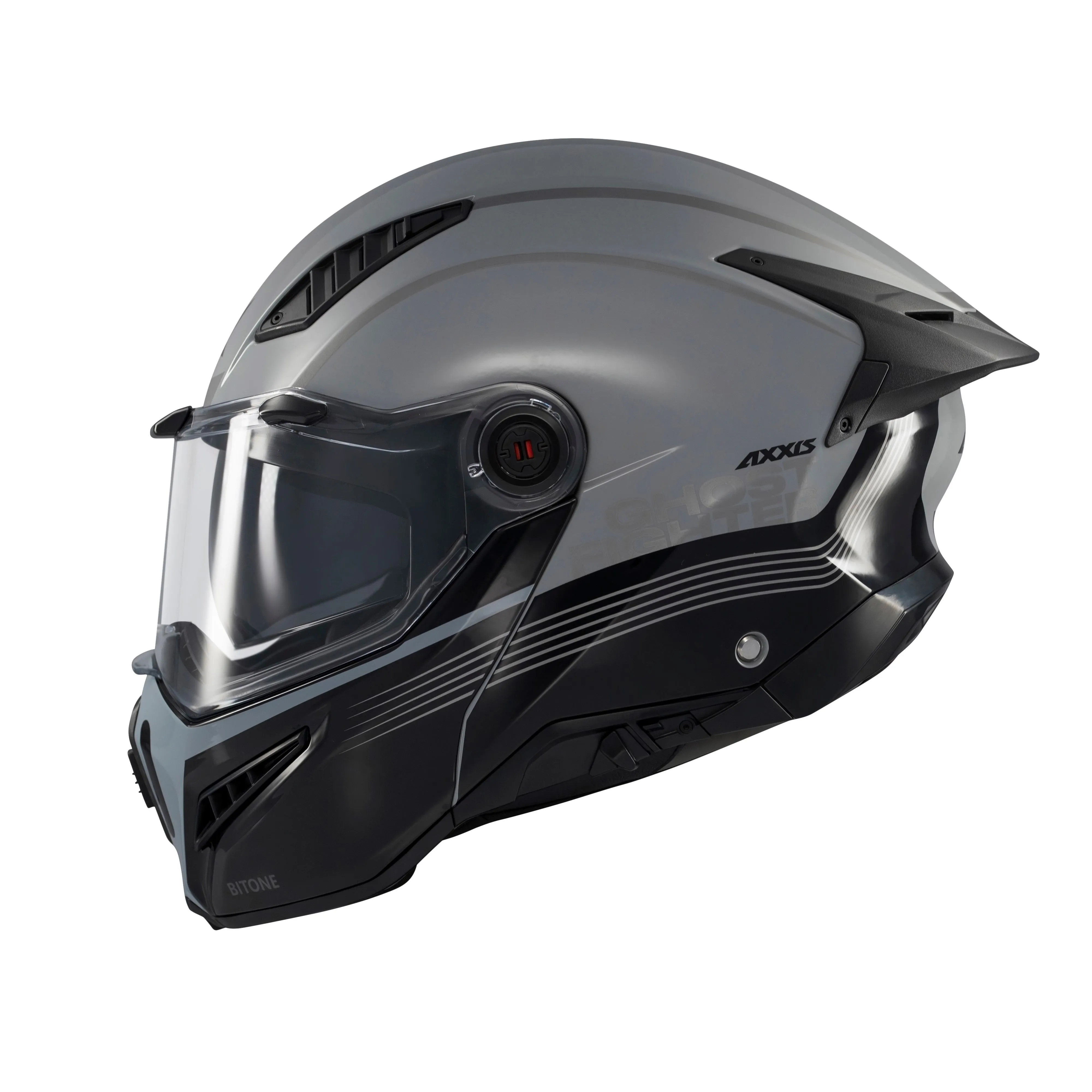 Kask szczękowy AXXIS GHOSTFIGHTER szaro/czarny