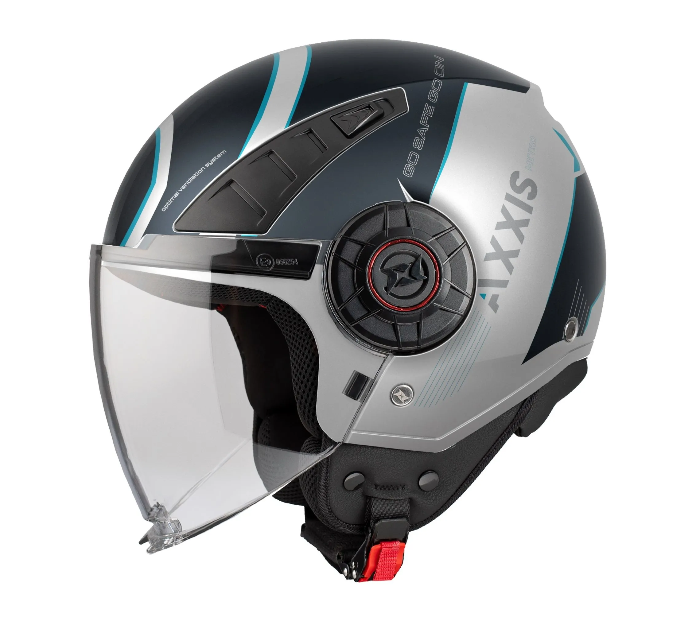 Kask AXXIS OF513B METRO S TECHNO A7 czar/srebrny mat M