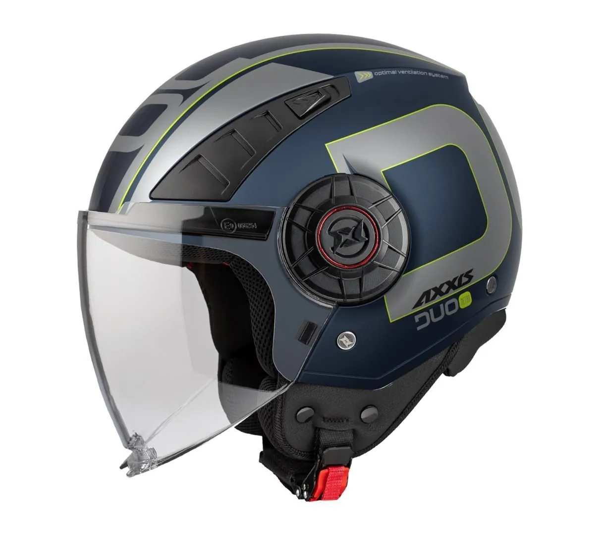 Kask otwarty AXXIS METRO niebiesko/srebrny mat