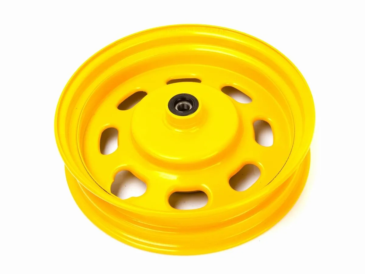 Koło przednie DELUX1 /stal.ham.bębnowy/ żółte (2,15x10)