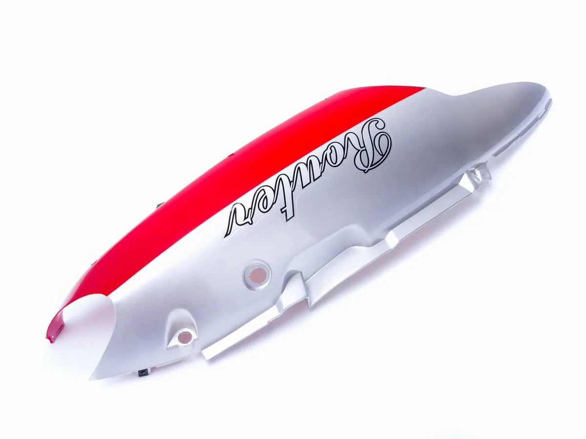 Osłona boczna lewa XL sreb/czerw