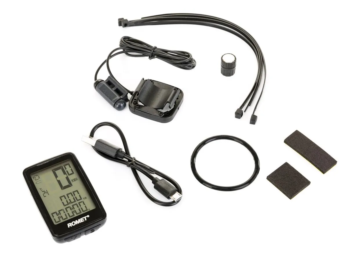 Licznik rowerowy przewodowy BKV 1205 czarny et logo ROMET - Oficjalny Sklep Romet