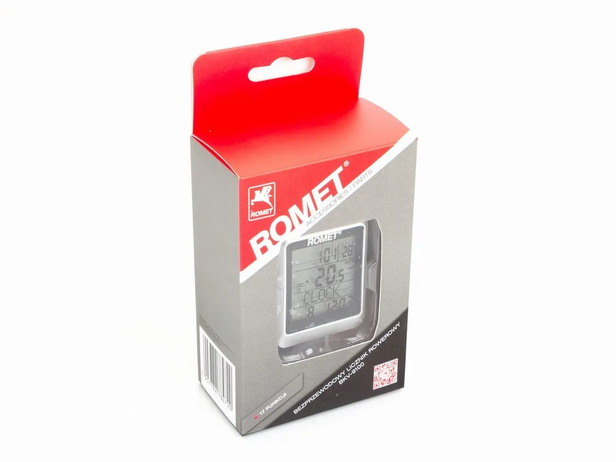 Licznik rowerowy bezprzewodowy BKV 9100 czarny et logo ROMET - Oficjalny Sklep Romet