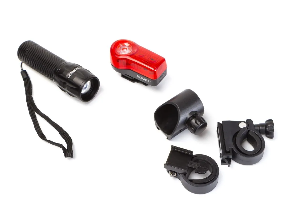 Zestaw lamp p. 1-LED + t. 3-LED mod. R - 305 blister et/logo ROMET - Oficjalny Sklep Romet