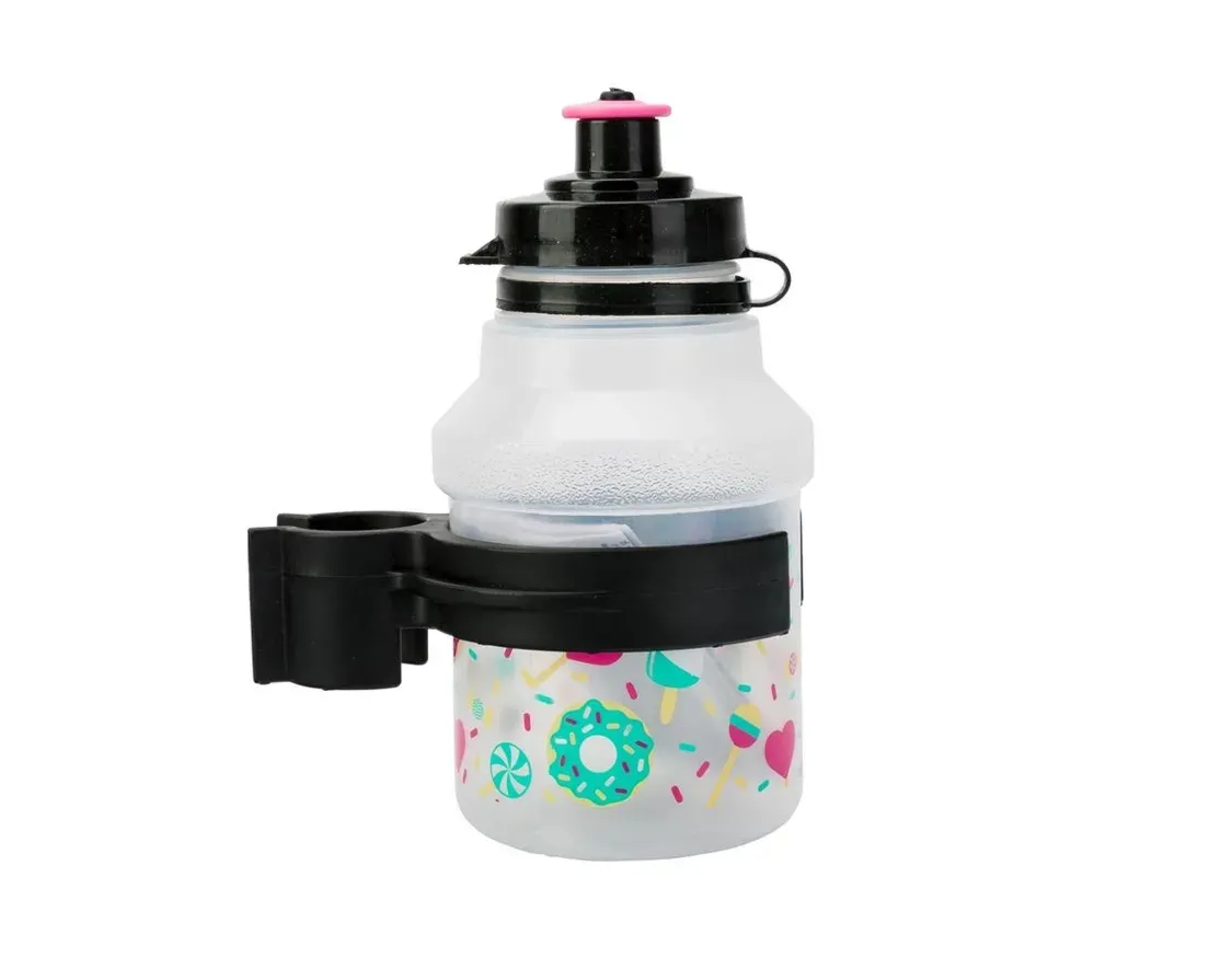 Bidon dziecięcy 0,35 l. POLISPORT LOLLIPOP z koszyczkiem, CLEAR - Oficjalny Sklep Romet