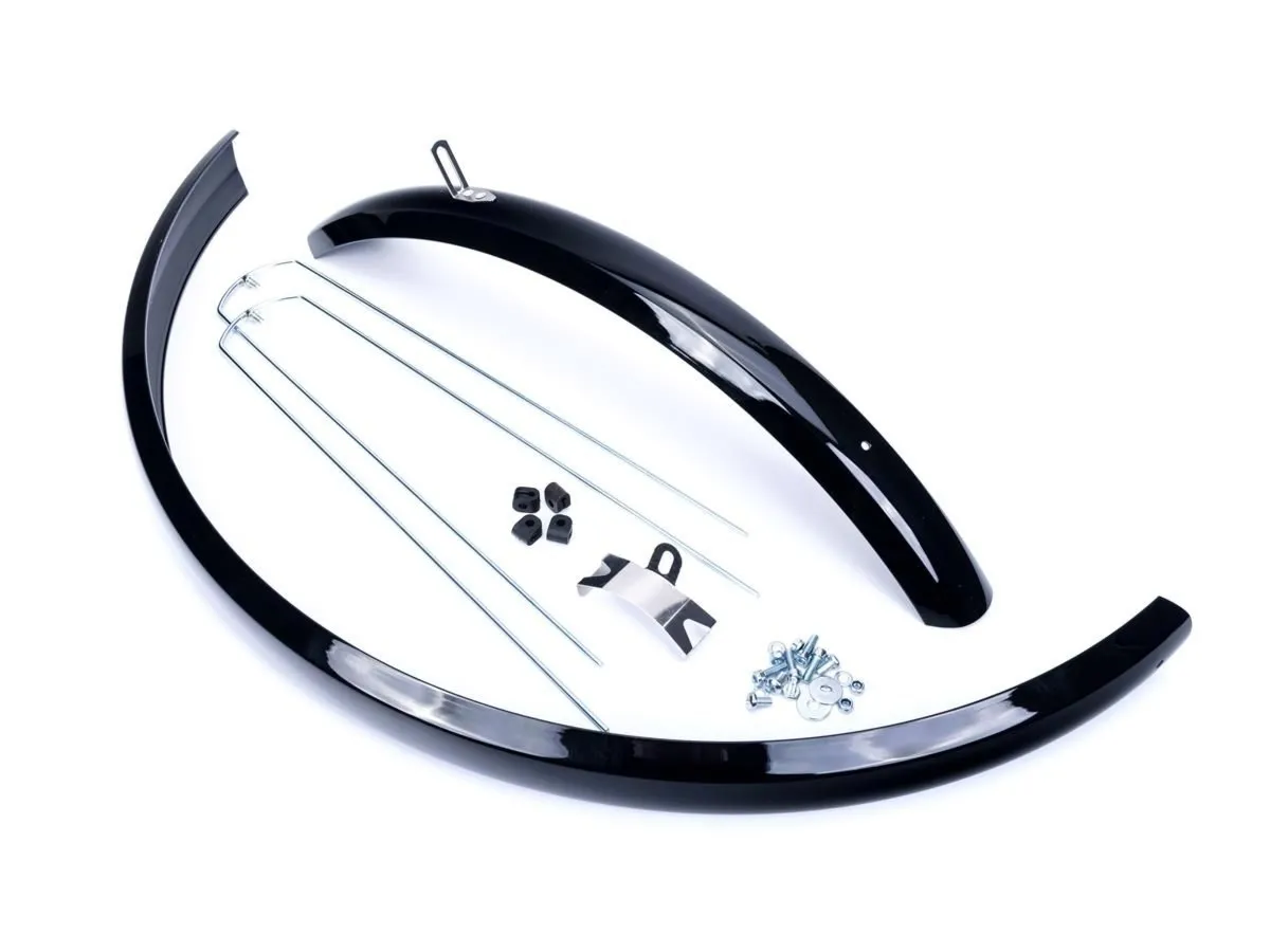 Błotnik 26 MR 26/53 p+t plastikowy czarny  L-600/1015 + wsporniki - Oficjalny Sklep Romet