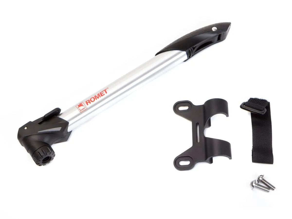 Pompka mod. RGP93  DV AV FV teleskop, alum. z uchwytem pod bidon et logo ROMET - Oficjalny Sklep Romet