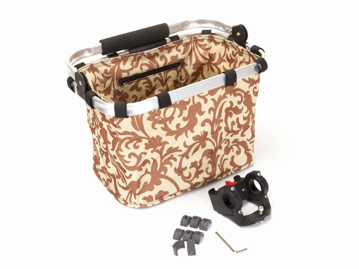 Koszyk na kierownicę z materiału HB-203/KLIP/ 270X260X220 mm beżowy - Oficjalny Sklep Romet