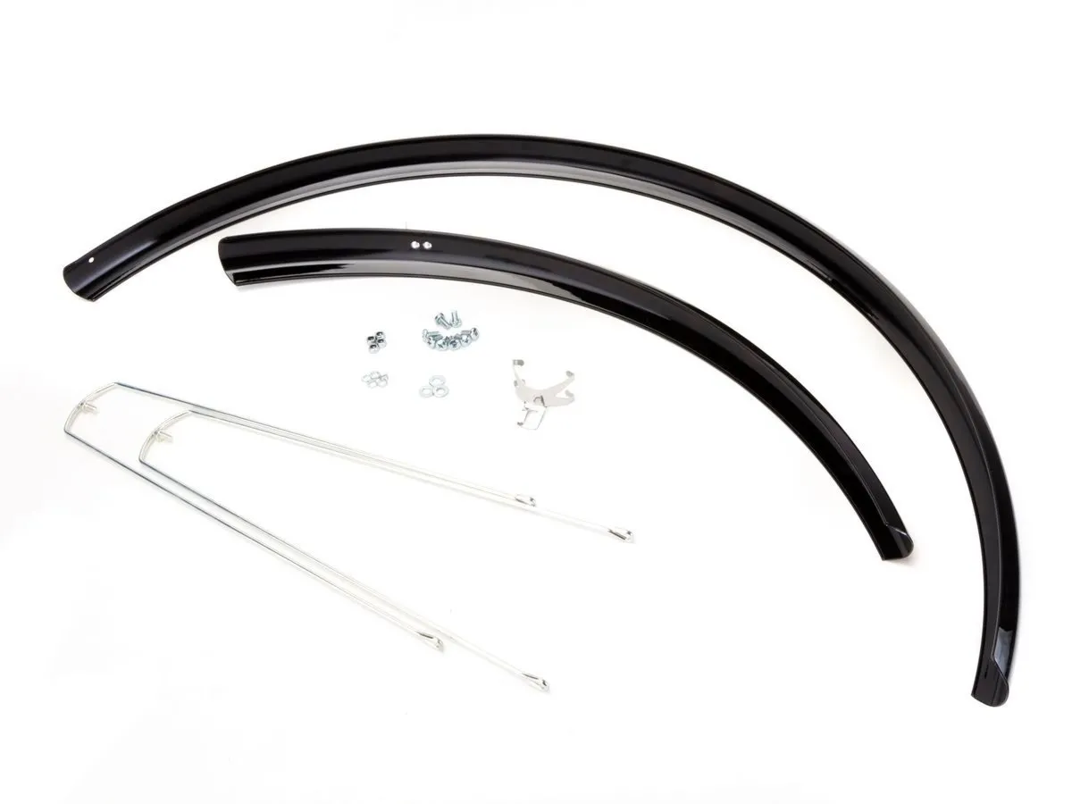 Błotnik 28 TR 45 czarny plast  L-680/1185 + wsporniki - Oficjalny Sklep Romet