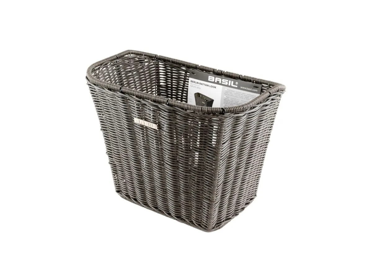 Koszyk BASIL BERLIN-RATTAN szary pod łożysko / bez wspornika koszyka / - Oficjalny Sklep Romet