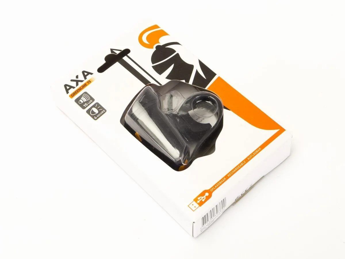 Lampa przód bateryjna AXA GREENLINE 15-LUX 1-LED   z uchw. ład. USB, BOX - Oficjalny Sklep Romet