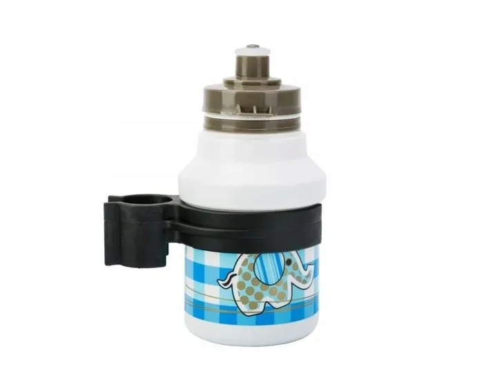 Bidon dziecięcy 0,35 l. POLISPORT ELEPHANT z koszyczkiem, biały - Oficjalny Sklep Romet