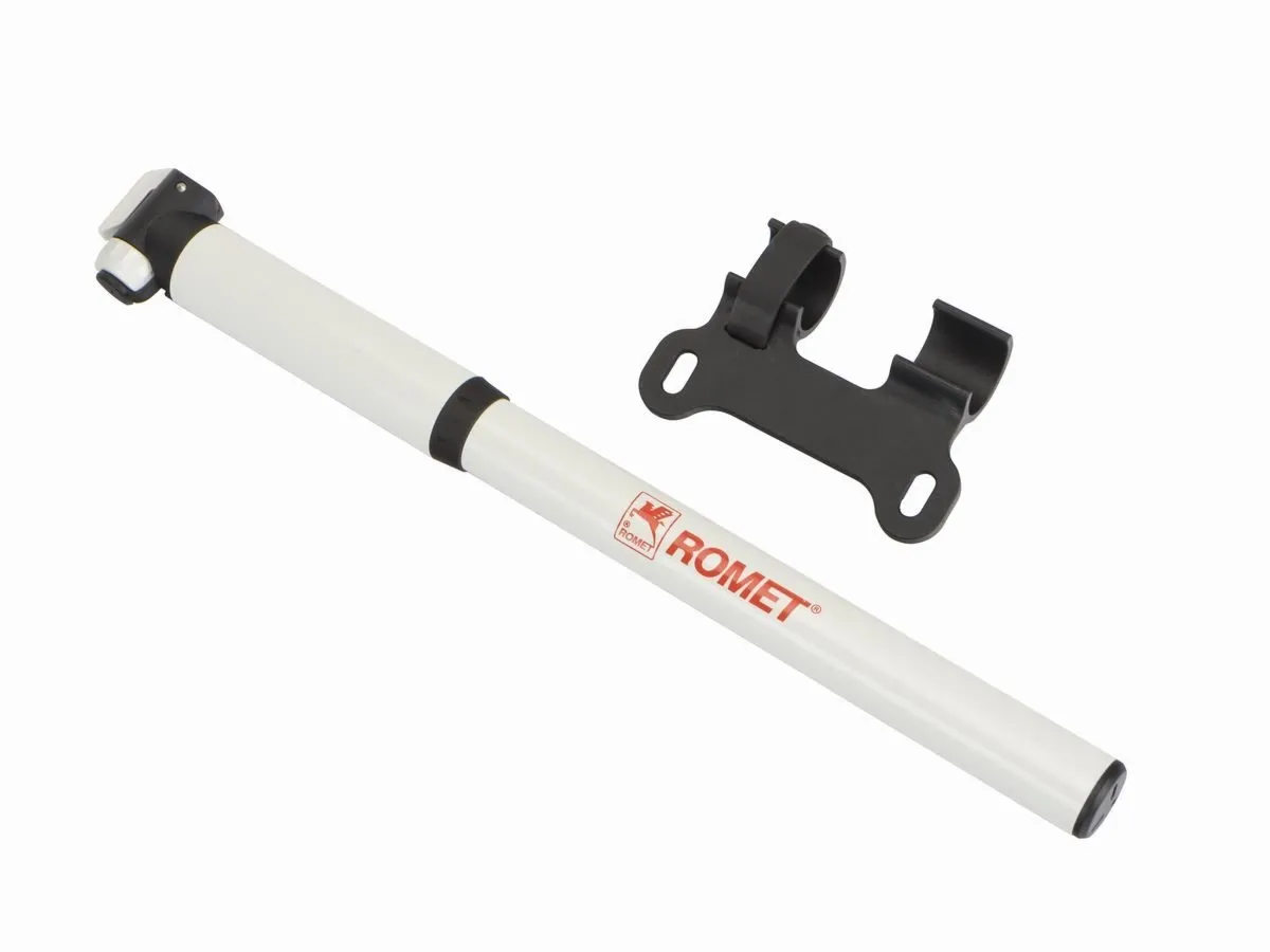 Pompka mod. RGP85L DV AV FV alum. CNC, teleskopowa, biała et logo ROMET - Oficjalny Sklep Romet