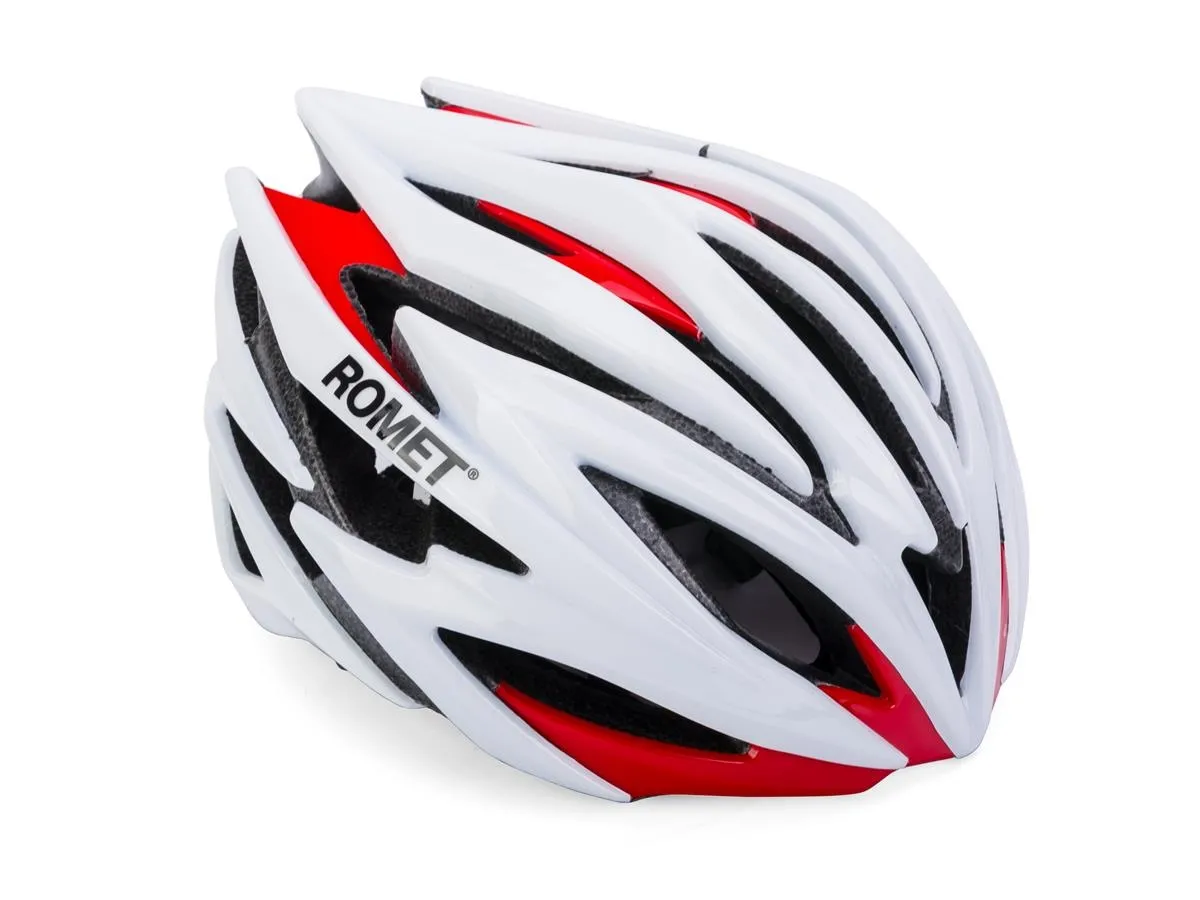 Kask rowerowy ROMET 109 biało czerwony rozm L (58-61) - Oficjalny Sklep Romet