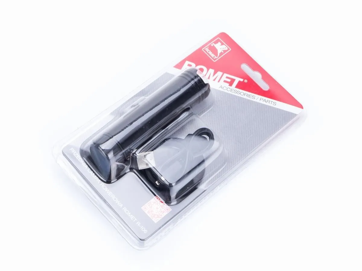 Lampa przednia al.1-LED USB. kolor czarny mod.R-106 blister et/logo ROMET - Oficjalny Sklep Romet